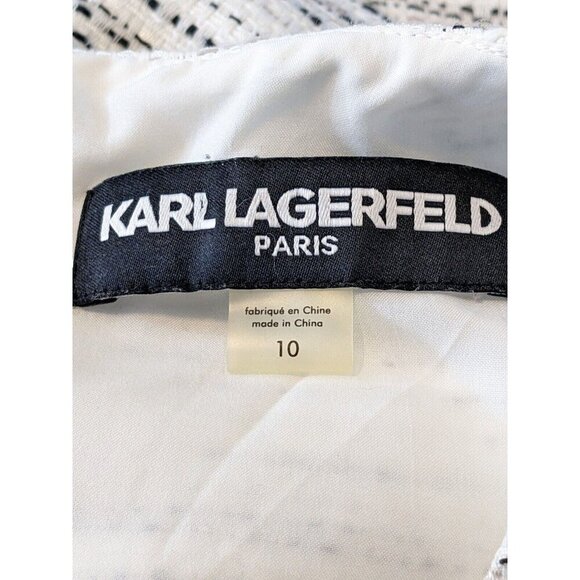 Karl Lagerfeld White and Black Striped Dress - Picture 7 of 8